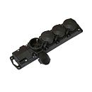 Розетка ОУ 4м штепсельная с з/к с крышкой (каучук) IP44 BYLECTRICA (Р16-467)