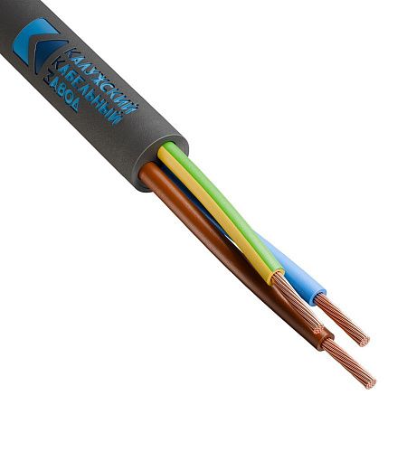 Провод соединительный ПВСн 3х1.5 (черный) Калужский кабельный завод (ККЗ) (ГОСТ)