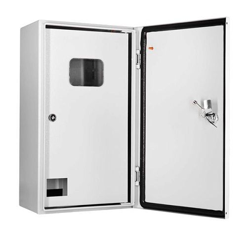 Щит учета навесной ЩУ-3/2  2 двери 3ф счетчик+12 модулей 500х300х200мм без сальников Øотв.32мм IP54 MECAS