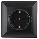 Розетка 2P+E Schuko 16А (антрацит) Intro Solo ЭРА (4-202-05)