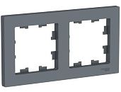 Рамка 2 поста универсальная (грифель) ATLASDESIGN SE