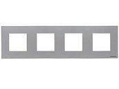 Рамка 4 поста N2274 PL (серебристый) Zenit ABB