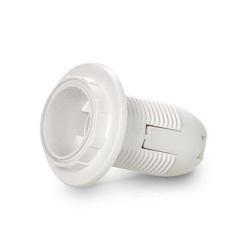 Патрон Е14 подвесной с кольцом термостойкий пластиковый (белый) Smartbuy
