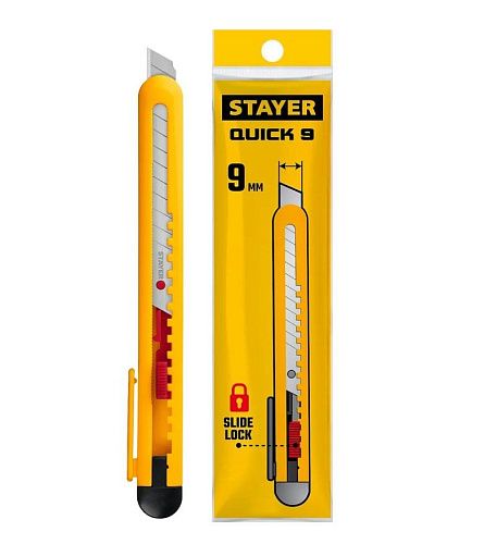 Нож из АБС пластика QUICK-9.9 мм (0901) STAYER 
