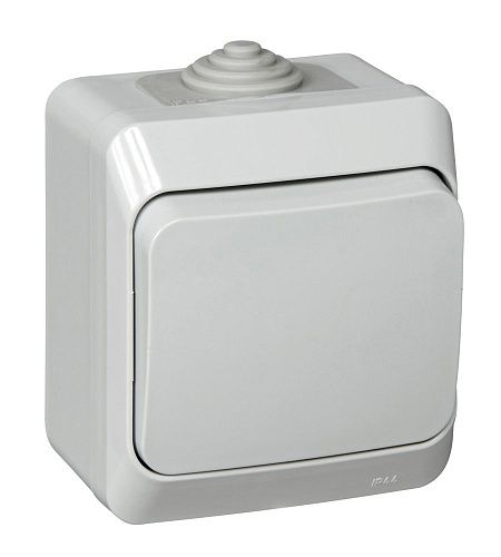 Выключатель ОУ 1кл IP44 (серый) ЭТЮД SE