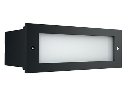 Светильник люминис. садово-парковый встр. в стену к NBR 41 F113 13Вт G24d-1 91х115х253мм IP65 Световые технологии черный