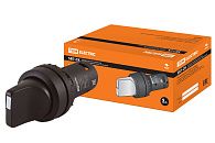 Переключатель SB7-CD25 2-х позиционный с фиксацией короткая ручка Ø22м 1з+1р черный TDM