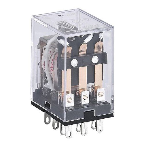 Реле промежуточное JZX-22F(D) 3 контакта с индикацией LED 5А 24В DC CHINT (285207)