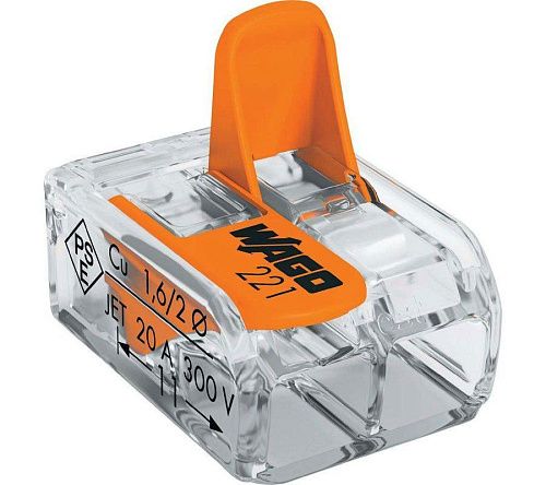 Клемма розеточная 2х4мм2 221-412 WAGO