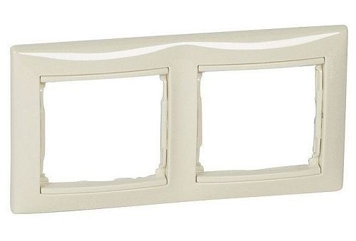 Рамка 2 поста горизонтальная (слоновая кость) Valena Classic Legrand/Daccord (774352)