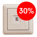 Розетка СУ TF RJ11 в сборе (слоновая кость) W59 SE УЦЕНКА