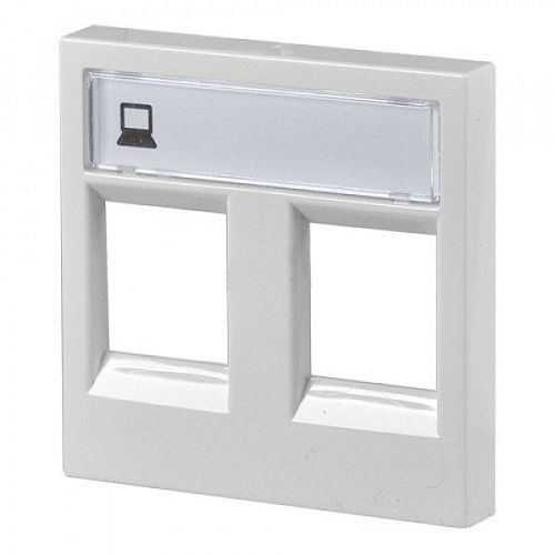 Накладка для 2 разъёмов 2-модульная 2017/2018.  N2218.2 BL (альпийский белый) Zenit ABB