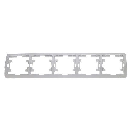 Рамка 5 постов горизонтальная (белый) Mimoza MAKEL