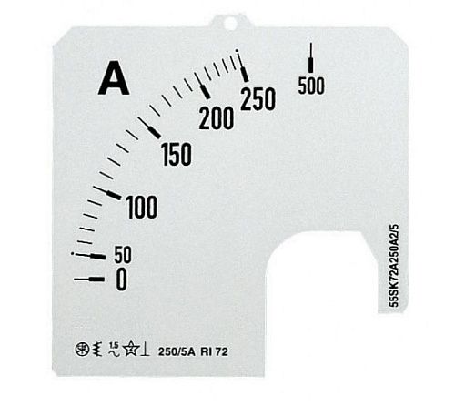 Шкала для амперметра AMT 1/A1 250А ABB (16070481)