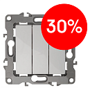 Выключатель 3кл 10АХ (белый) Эра12 ЭРА (12-1107-01) Выключатель 3кл 10АХ (белый) Эра12 ЭРА (12-1107-01)