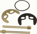 Шпилька для крепления смесителя на мойку (2 шпильки оцинкованная сталь + гайки М6 латунь ) 20763 TERMA