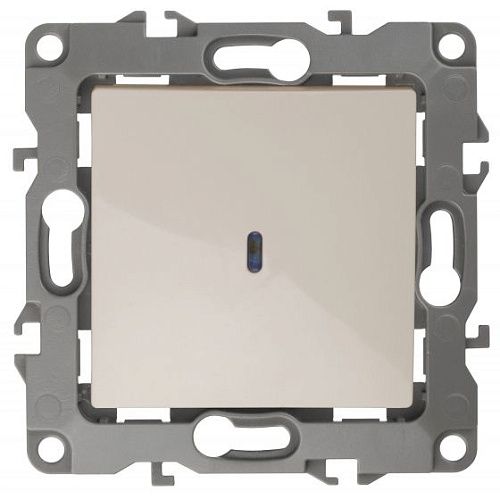 Выключатель 1кл с подсветкой 10АХ (слоновая кость) Эра12 ЭРА (12-1102-02)