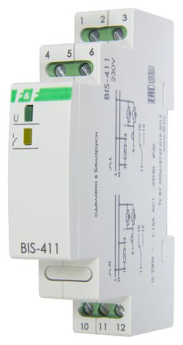 Реле импульсное (бистабильное) BIS-411 на DIN-рейку 35мм F&F