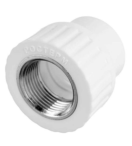 Муфта PP-R комбинированная ВР РОСТерм профи 25-3/4" белая