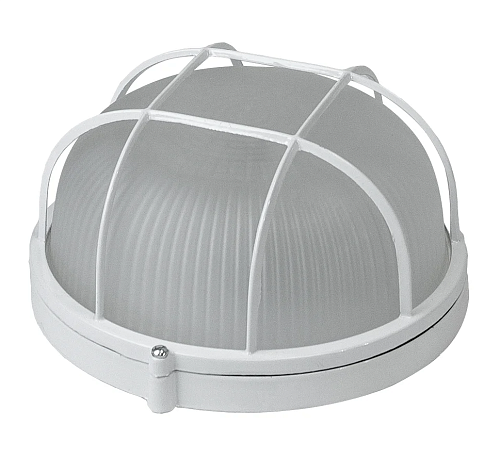 Светильник накаливания настенно-потолочный с решеткой 100Вт Е27 274х130мм IP54 ITALMAC круг белый