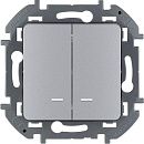 Выключатель 2кл с подсветкой (алюминий) INSPIRIA Legrand/Daccord (673632) Выключатель 2кл с подсветкой (алюминий) INSPIRIA Legrand/Daccord (673632)