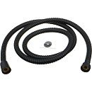 Шланг д/душа 150cm 1/2"*1/2"конус имп/имп НЕРЖ. двойной зажим STANDARD MELODIA BLACK MKP20316BL_BK