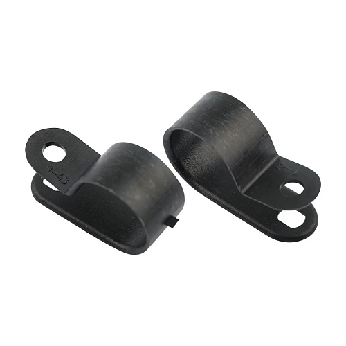 Кабельная скоба под винт 16 мм Р-образная черная (50шт/уп) REXANT 