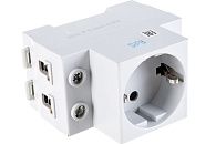 Розетка AC30-111 с заземлением на DIN-рейку CHINT 