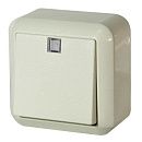 Переключатель 1кл с подсветкой (крем) Contura ELSO