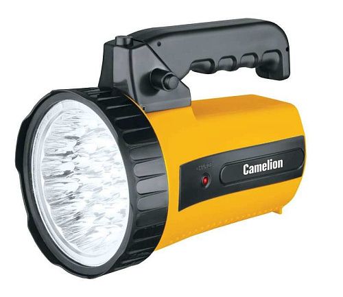Фонарь светодиодный аккумуляторный 35LED 220В 6В 4А/ч 8200К 88Лм пластик желтый LED29315 AKKU PROFI Camelion