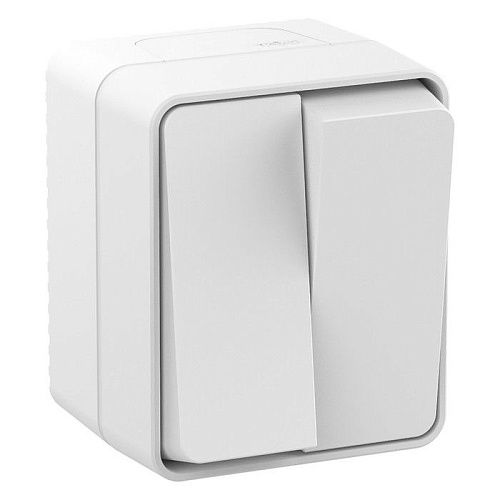 Выключатель ОУ 2кл 10АХ IP54 (белый) AtlasDesign Profi54 SE