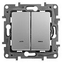 Выключатель 2кл с подсветкой автоматические клеммы (алюминий) Etika Legrand/Daccord/ИЭК (672404) Выключатель 2кл с подсветкой автоматические клеммы (алюминий) Etika Legrand/Daccord/ИЭК (672404)