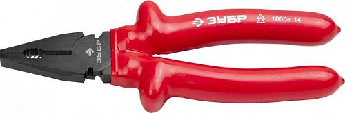 Плоскогубцы диэлектрические комбинированные 200мм до 1000В 2214-1-20_z02 ЭЛЕКТРИК ЗУБР