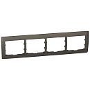 771204 Рамка 4 поста горизонтальная (черная бронза) Galea Life Legrand 771204 Рамка 4 поста горизонтальная (черная бронза) Galea Life Legrand