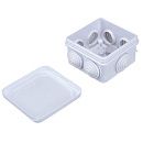 Коробка распаячная ОУ 70х70х40мм с крышкой 7 вводов IP54 (белая) ТУСО Ruvinil