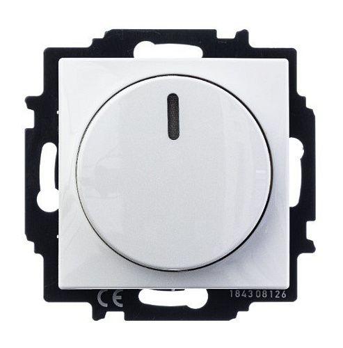 Светорегулятор поворотный 60-400Вт 2251 UCGL-94 (альпийский белый) Basic 55 ABB