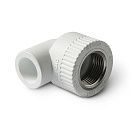 Угольник PP-R комбинированный ВР 25-3/4" (белый) PROAQUA Угольник PP-R комбинированный ВР 25-3/4" (белый) PROAQUA