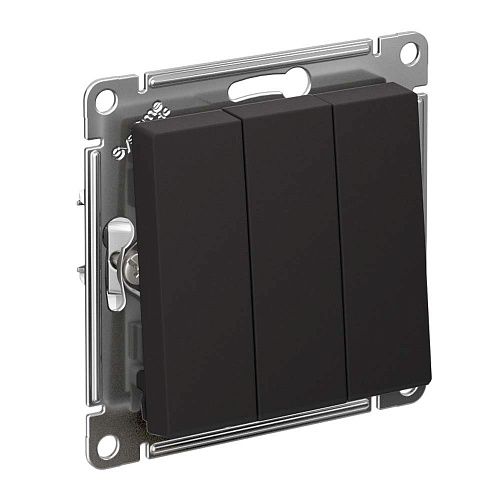 Выключатель 3кл схема 1+1+1 10АХ (карбон) ATLASDESIGN SE