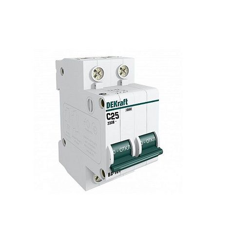 Автоматический выключатель 2п C25 4.5кА ВА-101 DEKraft (11068DEK)