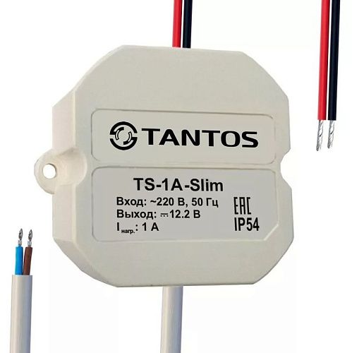 Источник вторичного электропитания 12В 1А IP54 TANTOS TS-1A-Slim