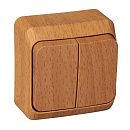 Выключатель ОУ 2кл (бук) ЭТЮД SE