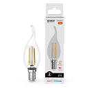Лампа светодиодная свеча на ветру  8Вт 2700К 510Лм Е14 GAUSS Filament Elementary