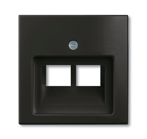 Накладка для двойной розетки TF/РС 0214. 0220/12 (шато-черный) Basic 55 (1803-02-95) ABB