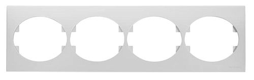 NIE 5574.1 PL  Рамка 4 поста горизонтальая (серебряный) Tacto АВВ