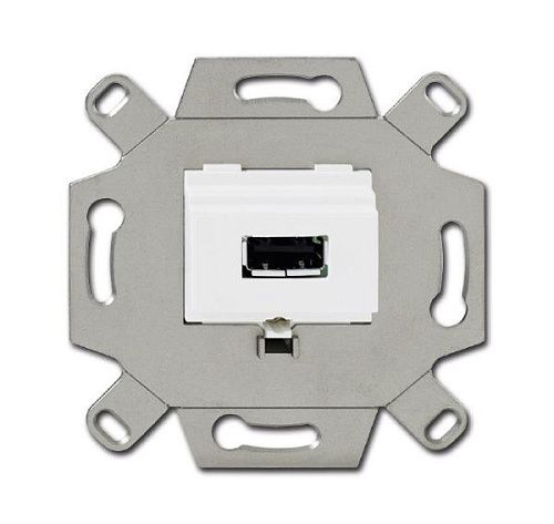 Механизм USB2.0.type-A 5 полюсов (альпийский белый) Busch-Jaeger ABB