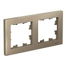 Рамка 2 поста универсальная (шампань) ATLASDESIGN SE