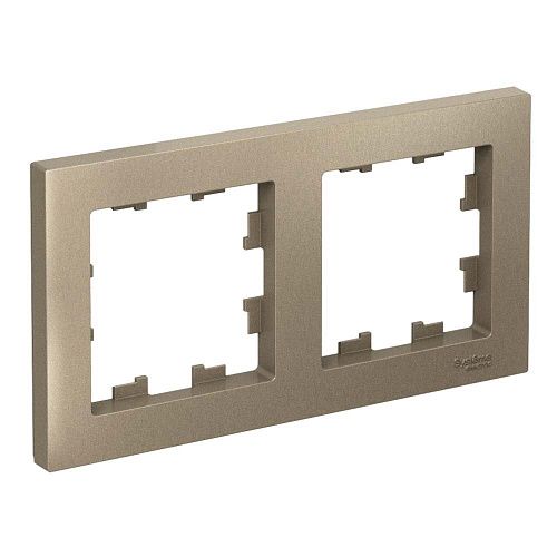 Рамка 2 поста универсальная (шампань) ATLASDESIGN SE