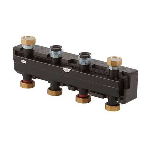 Коллектор стальной 1 1/2"НРх1 1/2"НАК/Гх3 контура с комплектом кронштейнов M66301.21RU Meibes