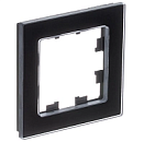 Рамка 1 пост (натуральное стекло) (черный) ATLASDESIGN Nature SE