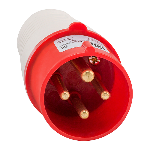 Вилка 014-16А-6h-380AC-3P+PE-IP44 кабельная КЭАЗ